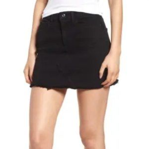 Nordstrom SP BLACK Stretch Denim Miniskirt NWT Size 31